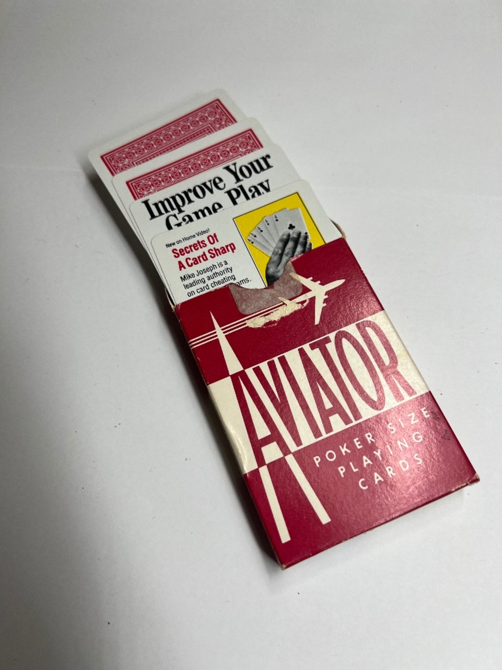 Vintage Aviator Red Poker Playing Cards Deck USPCC